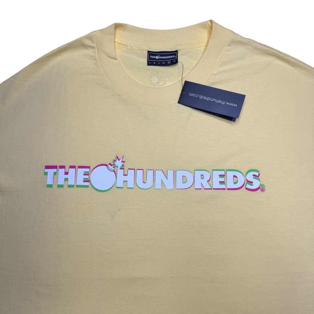 The Hundreds - 2010s Adam bomb bar logo yellow shirt